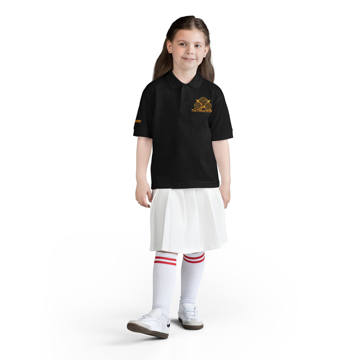 The Three Roses: Youth Polo T-Shirt Embroidered
